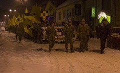 Marsz przeciwko imiganckiej przestępczości Ukraina Charków